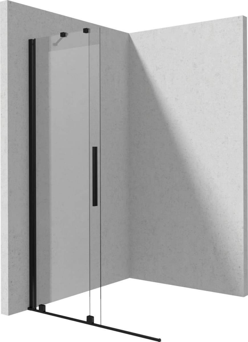 DEANTE PRIZMA Ścianka prysznicowa walk-in - przesuwna  KTJ_N32R nero - Powystawowy Bochnia