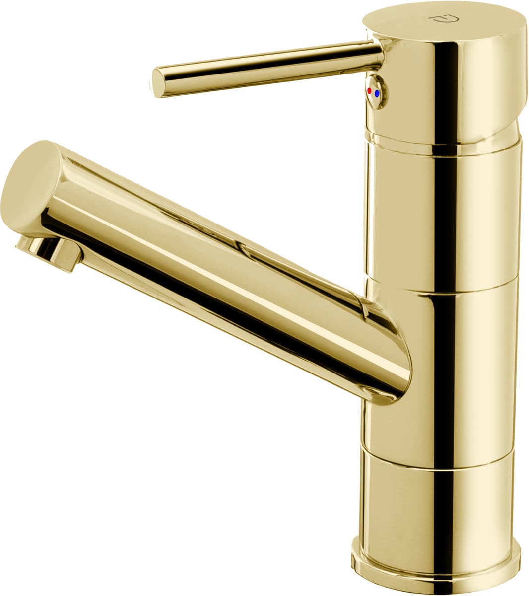 FDESIGN FLUSSO Bateria umywalkowa z korkeim click-clack i ruchoma wylewką  złoty FD1-FLS-2A-55 - Powystawowy Skierniewice