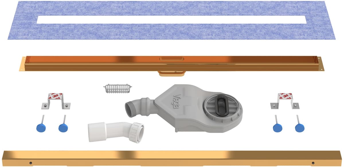 IO odpływ Water-Tech Slim z rusztem pełnym w kolorze Gold 60  OL.WTS.60.RP.G  **ekspo - Powystawowy Chełm