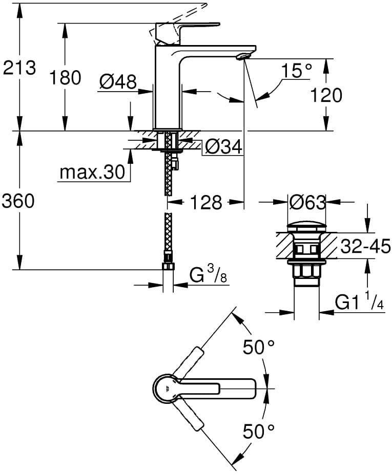 GROHE Lineare New 23106001 - Powystawowy Łomża