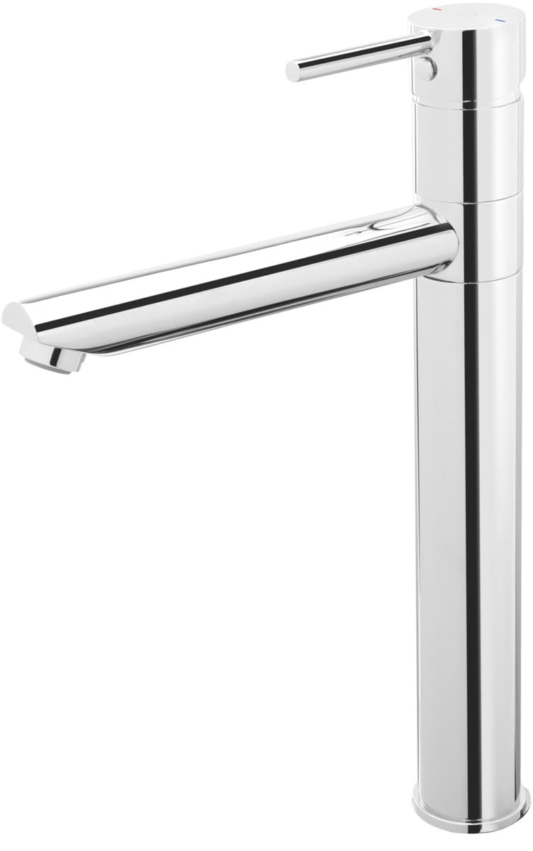FDESIGN FLUSSO Bateria umywalkowa wysoka (nablatowa)z korkiem click-clack chrom FD1-FLS-2L-11 - Powystawowy Kalisz