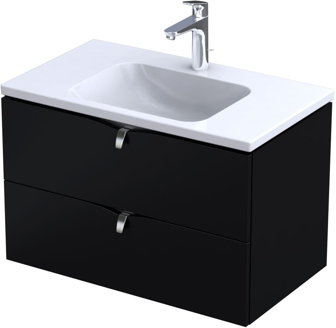 ORISTO SIENA szafka podumywalkowa 80cm, czarny mat OR45-SD2S-80-8 - Powystawowy Ostrowiec Świętokrzyski