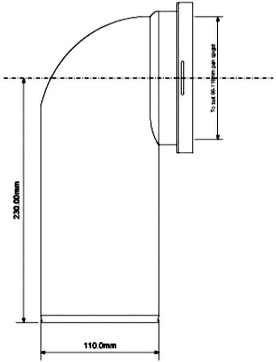 MCALPINE kolano  WC 110/90    WCE-CON9   *25  ( paleta 250 szt ) - Powystawowy Nowy Sącz