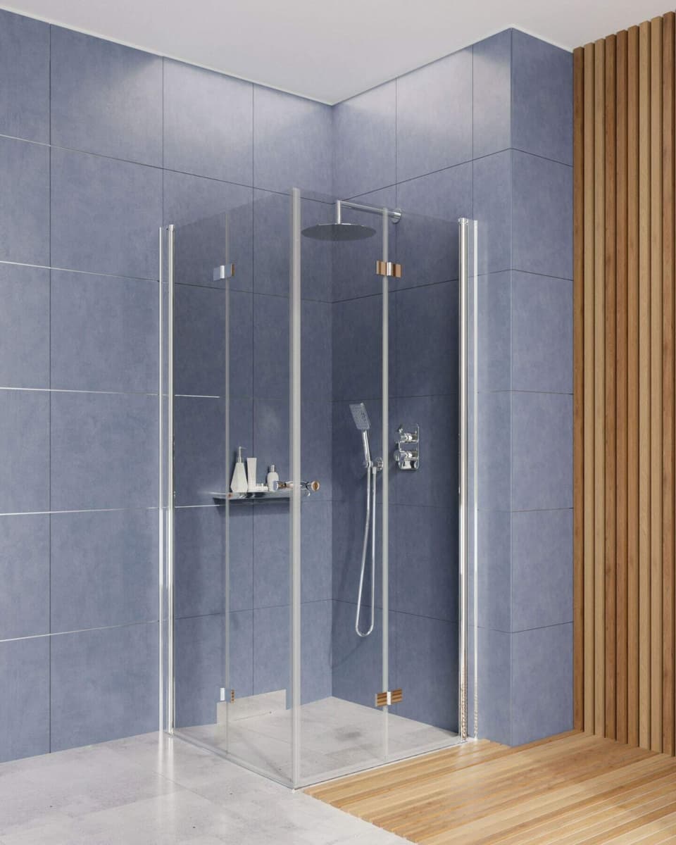 DEANTE KABINA KERRIA PLUS JEDNA CZĘŚĆ CHROM SZKŁO TRANSPARETNE Z POWŁOKĄ 90CM  KTSX041P - Powystawowy Lubliniec