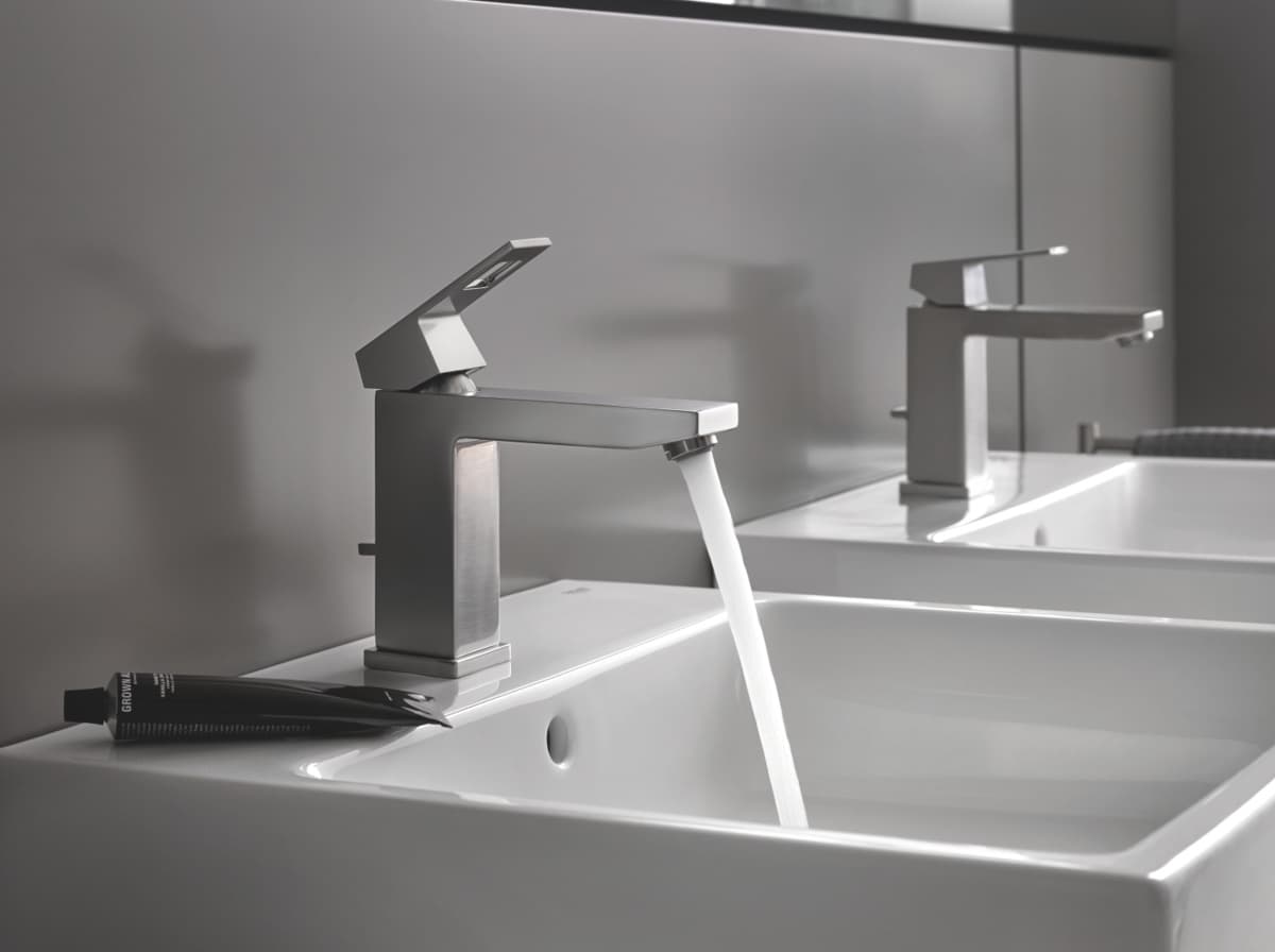GROHE 23445DC0 Eurocube bateria umywalkowa Rozmiar M  stal nierdzewna  **ekspo - Powystawowy Katowice