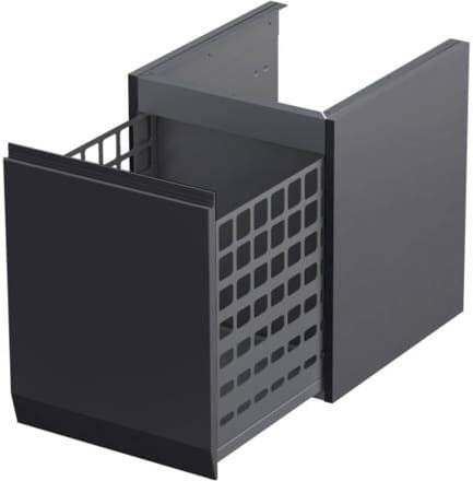 ORISTO BRYLANT UNI - SZAFKA NISKA BOCZNA 40CM JEDNA SZUFLADA KOLOR: CZARNY MAT KOSZ W KOMPLECIE OR36-SN1S-40-8-V3 - Powystawowy Lubliniec