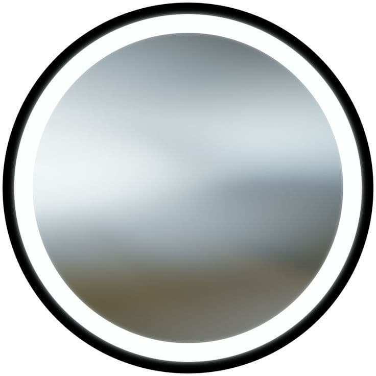 IO MELO lustro okrągłe fi 80 z podświetleniem led z ramą aluminiową w kolrze czarny mat LU.MEL.80.L.CM  *W  **ekspo - Powystawowy Tarnowskie Góry