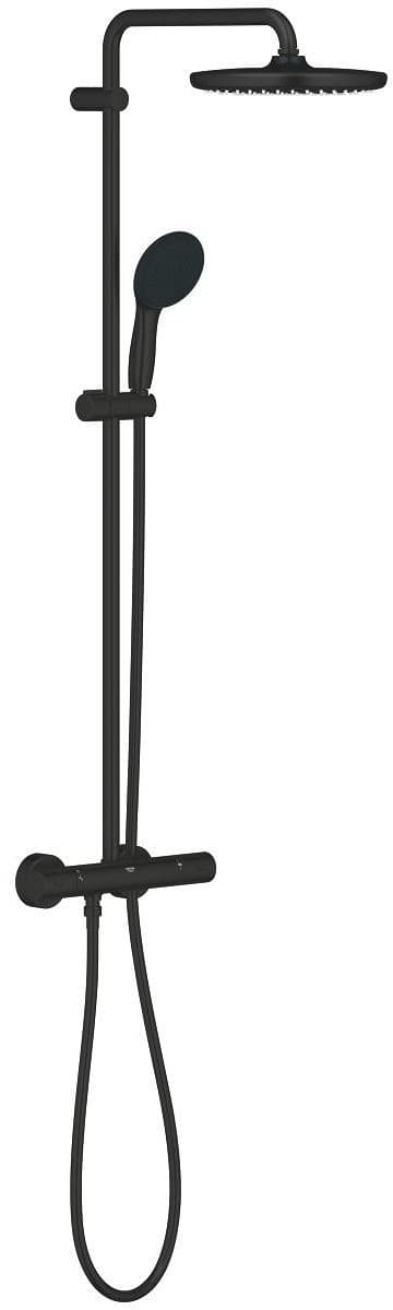 GROHE 266702431 TEMPESTA SYSTEM 250 System prysznicowy z termostatem do montażu ściennego matte black - Powystawowy Kalisz