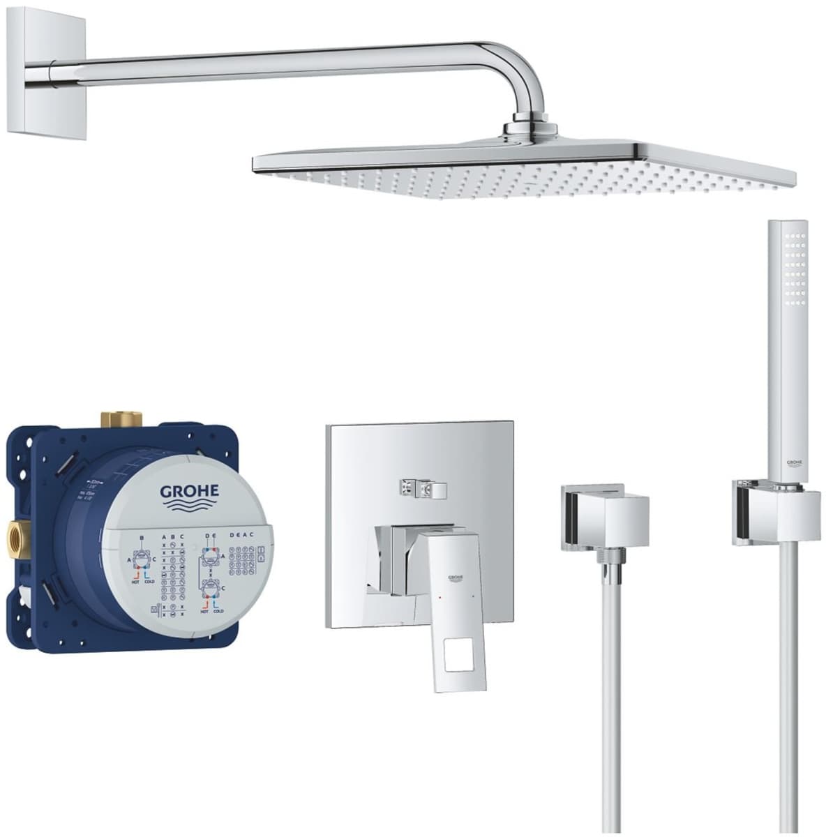 GROHE 25238000 - Eurocube zestaw podtynkowy - 310 deszczownica kpl. - Powystawowy Łomża