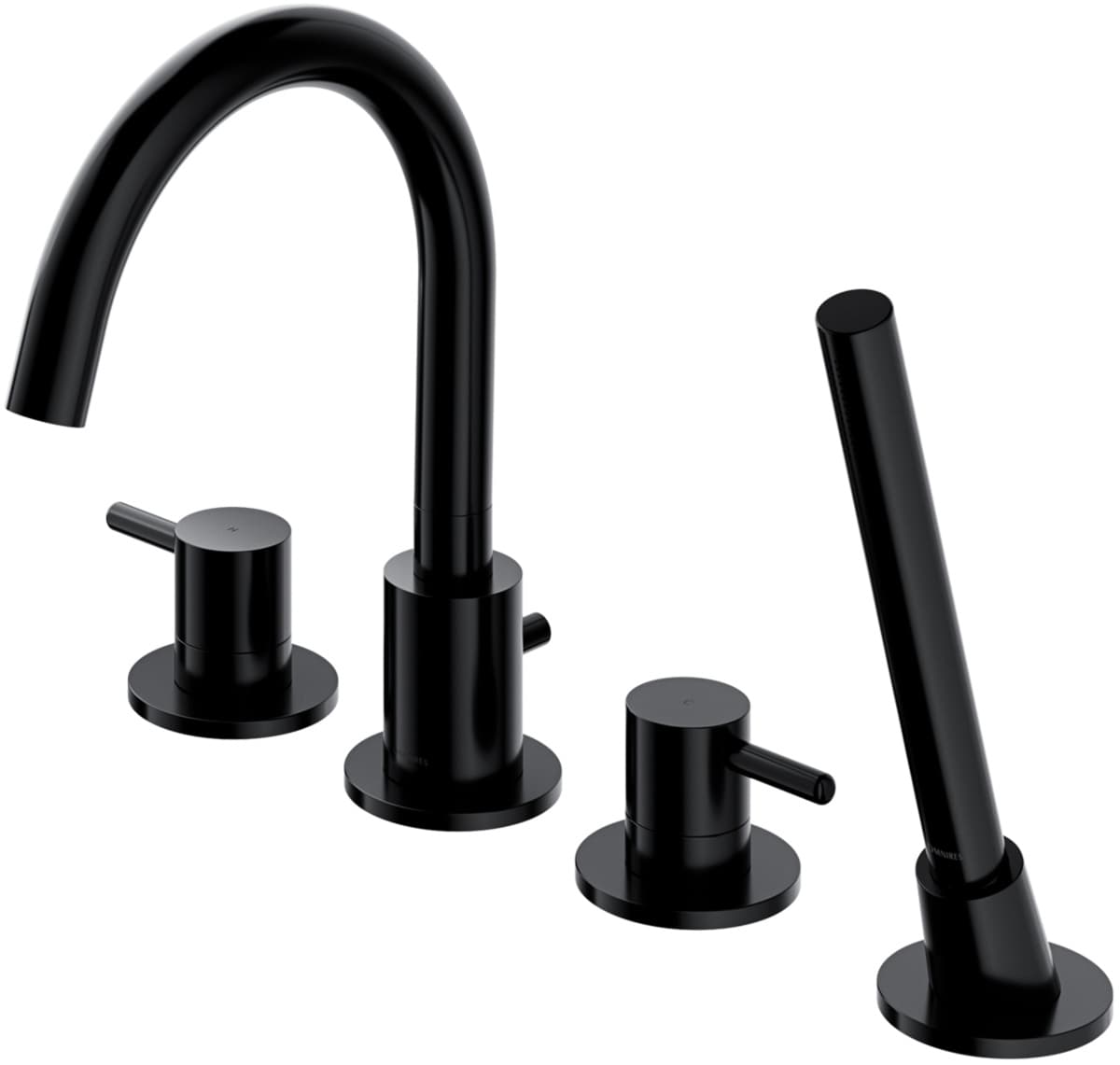OMNIRES Bateria wannowa 4-otworowa prysznic 1-funkcyjny Y1232BL - Powystawowy Kalisz