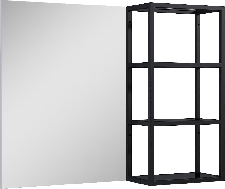 ELITA  RE150401107160   168186  STELAŻ WISZĄCY 40/80 Z PÓŁKAMI (21,6) BLACK MATT   *20 - Powystawowy Łowicz