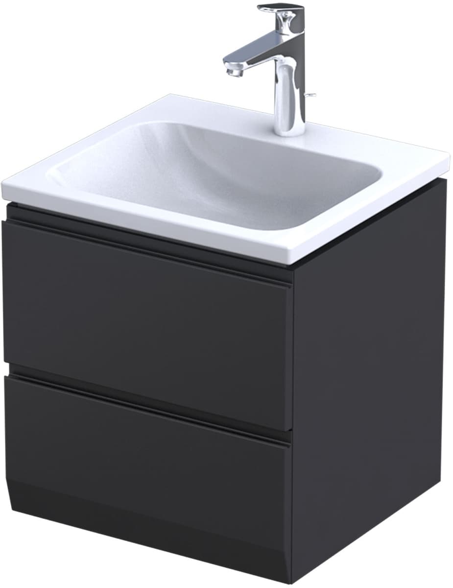 ORISTO BRYLANT UNI dwie szuflady kolor: czarny mat  uniwersalna OR36-SD2S-50-8-V3 - Powystawowy Inowrocław