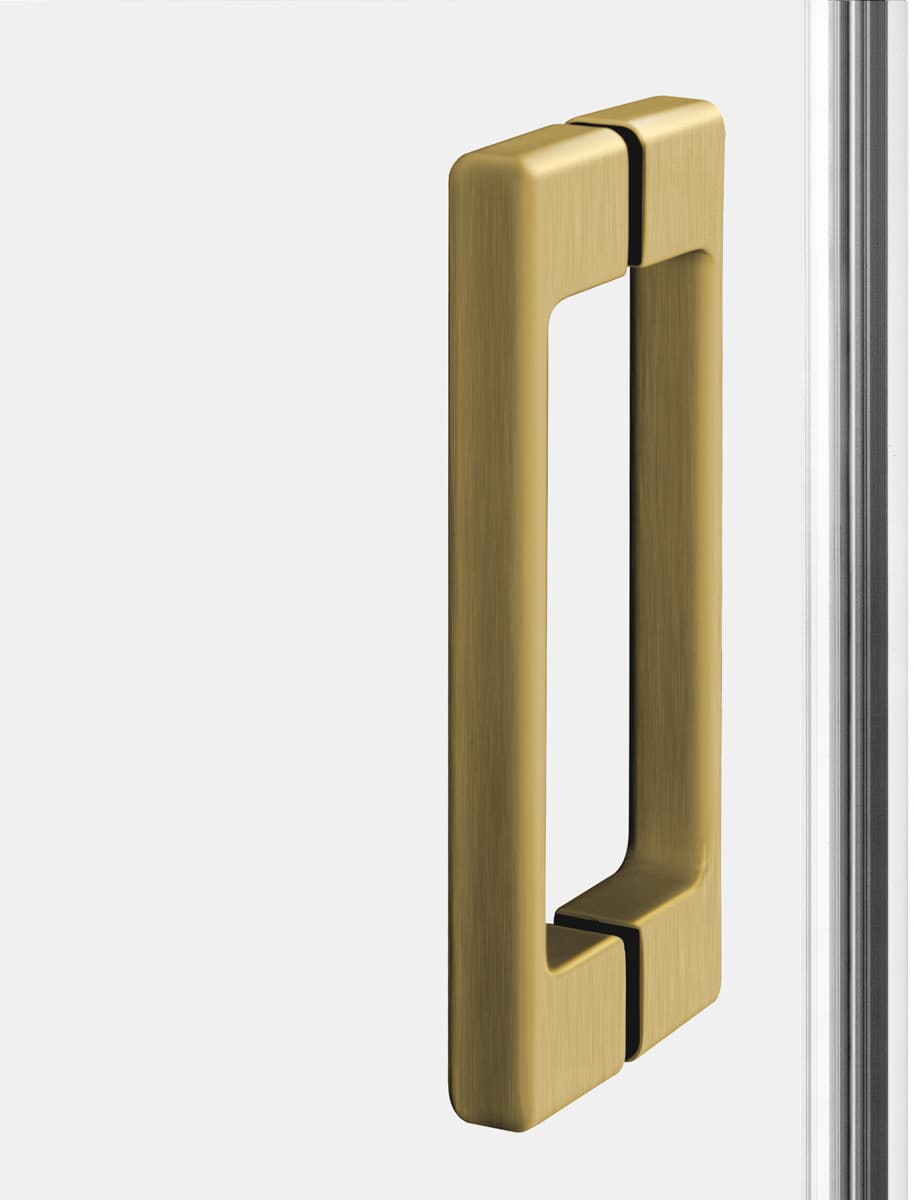 IO LUVIA kabina  kwadratowa L 1D 90x90x200 gold brushed szkło przezroczyste 6mm z powłoką  IO-0110 - Nowy Łaziska Górne