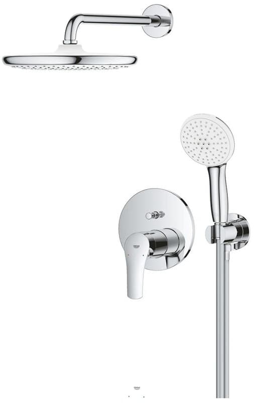 GROHE 25288000 Eurosmart Podtynkowy zestaw prysznicowy z deszczownicą Tempesta 250, Chrom - Powystawowy Łomża