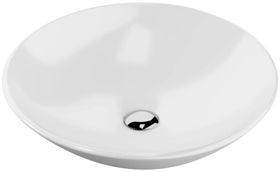 IO ALBANO Umywalka do montażu na blacie - fi = 400  mm, bez otworu na baterie, bez otworu przelewowego z powłoką CLEAN PLUS+ biała AZUMALB.1120.01.125 *30 *W  **ekspo - Powystawowy Bielsko-Biała