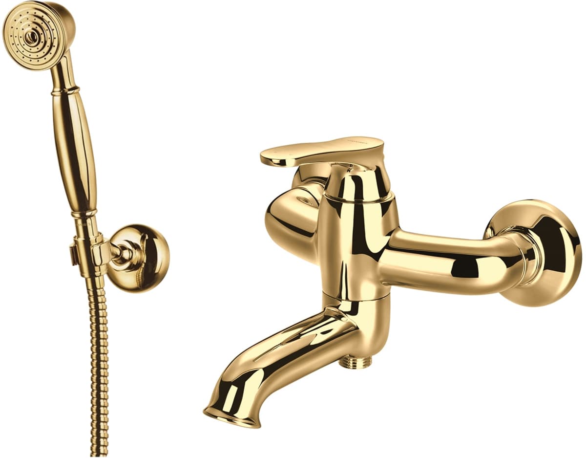OMNIRES ART DECO bateria wannowa z zestawem prysznicowym AD5131GL złoty  **ekspo - Powystawowy Tarnów