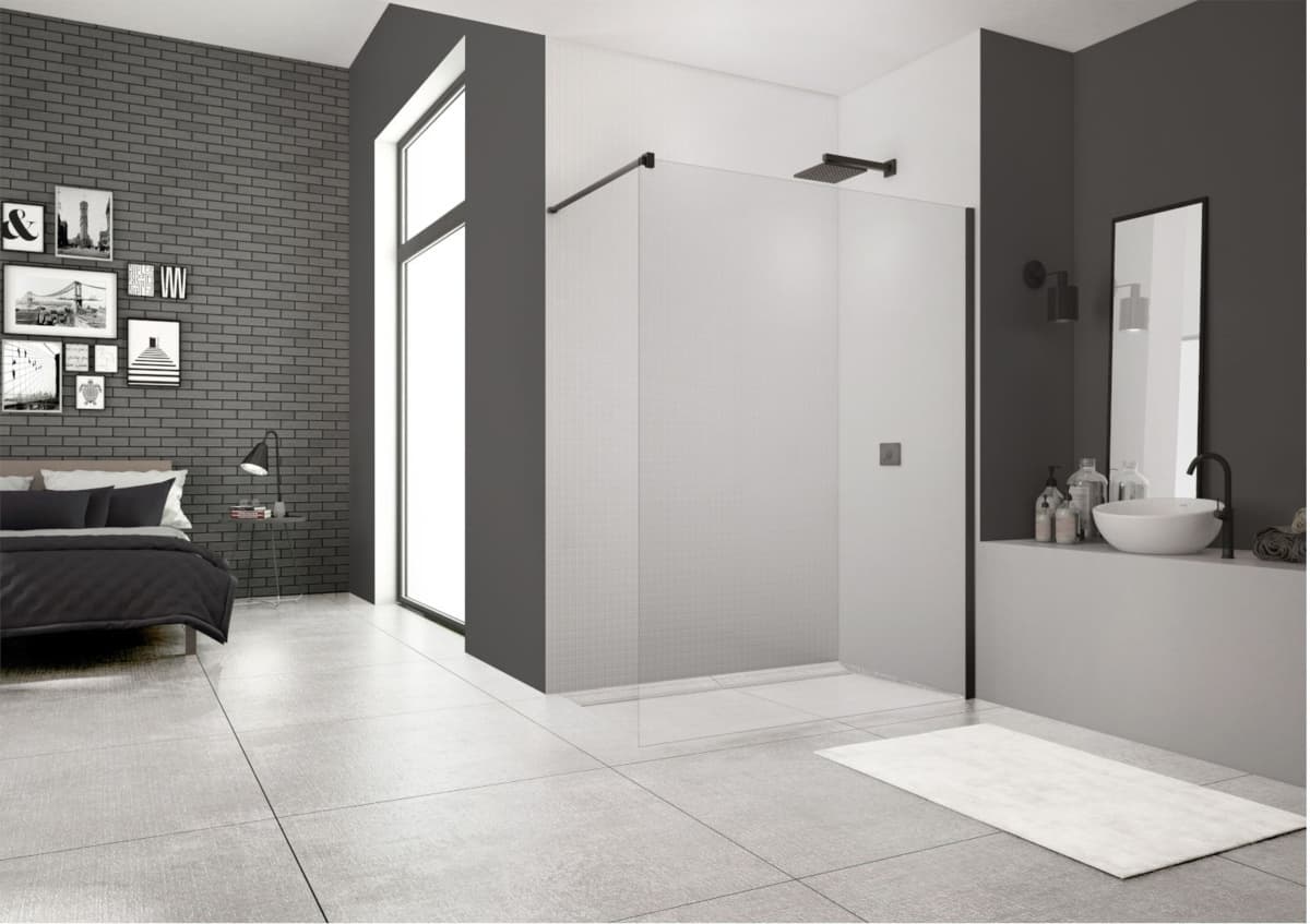 IO ENO WALK-IN 100x200 profil czarny szkło przezroczyste ENO4P1000607 *9 *W  **ekspo - Powystawowy Lubliniec