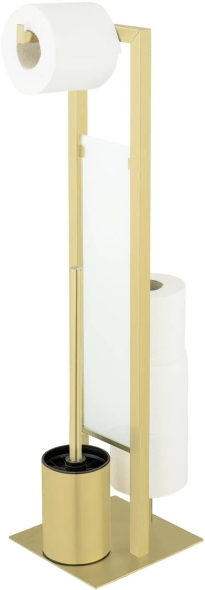 WENKO  Stojak na papier, zapas i szczotkę WC, Wenko Rivalta złota  26034100 - Powystawowy Zielona Góra