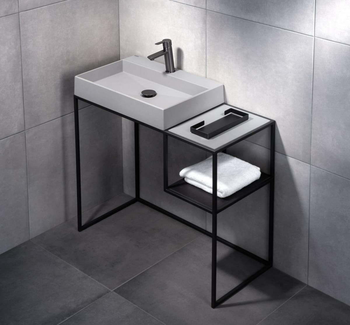 DEANTE BAT. ARNIKA TITANIUM UMYWALKOWA STOJĄCA Z KORKIEM CLICK-CLACK  BQA D21M - Powystawowy Katowice