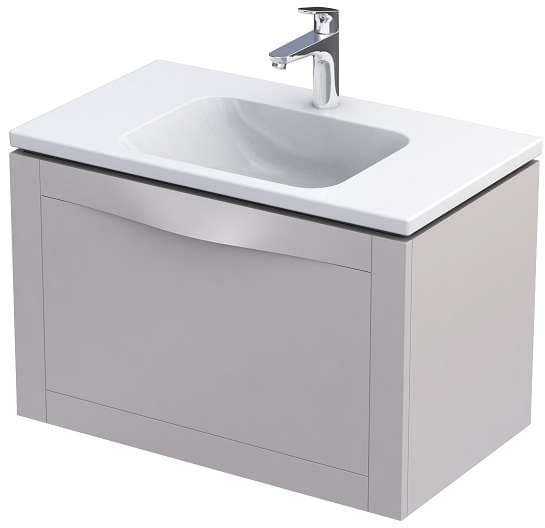 ORISTO SKAGEN - Szafka podumywalkowa 80 cm, jedna szufl.,piaskowy mat,dodatkowa szufl. wewn. OR49-SD1S-80-10 - Powystawowy Ostrowiec Świętokrzyski