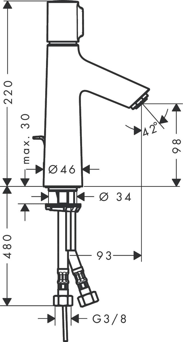 HANSGROHE 72042000 bat. um. TALIS S100 Chrom  **ekspo - Powystawowy Zielona Góra