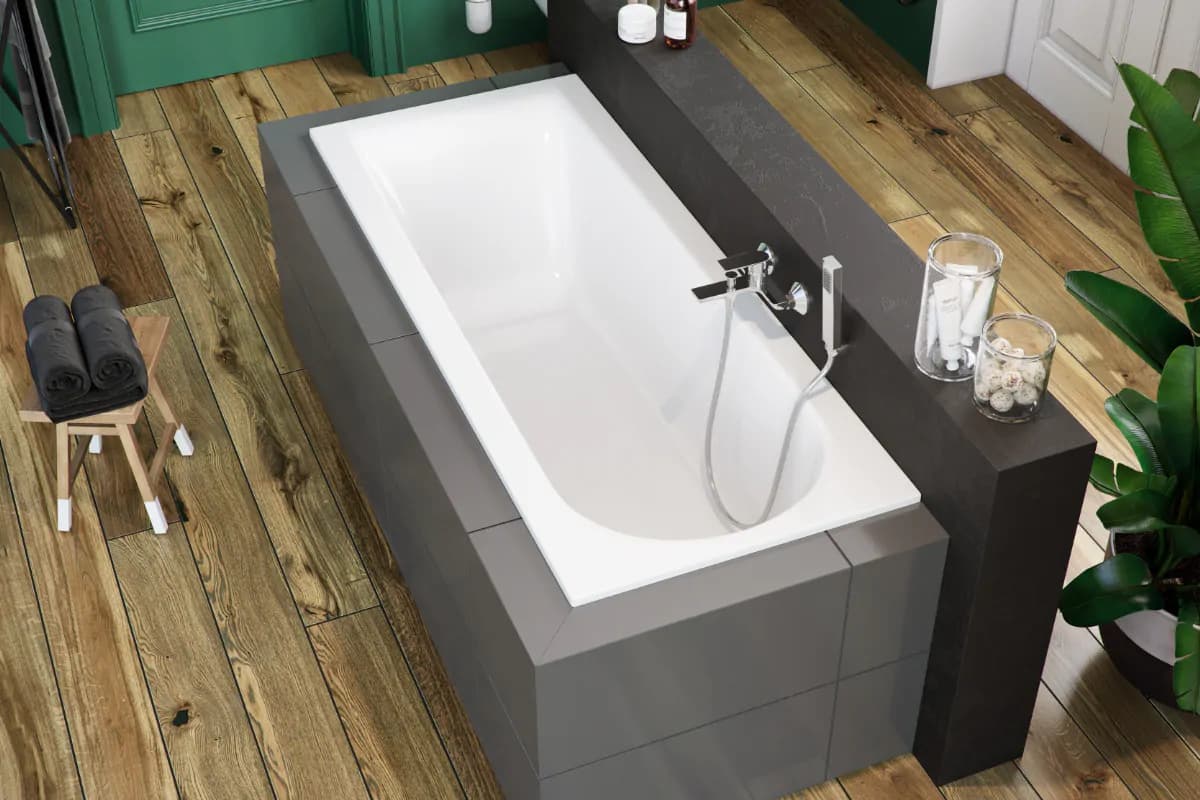 EXCELLENT wanna prostokątna AURUM SLIM 1500x700 WAEX.AUR15WHS bez nóg - Powystawowy Tarnobrzeg