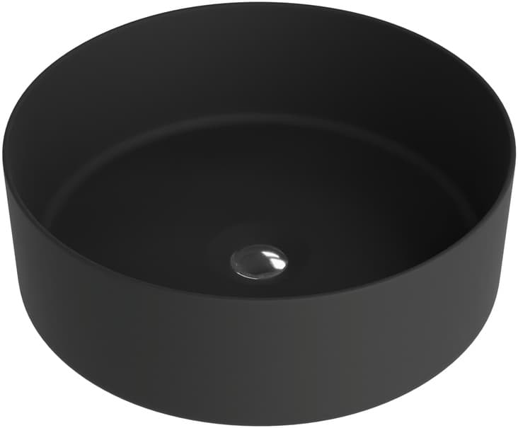 IO HOPI BLACK umywalka nablatowa okrągła 370x370x120 mm bez przelewu CE.HOP.BL.UM370 *24 *W  **ekspo - Powystawowy Tarnowskie Góry