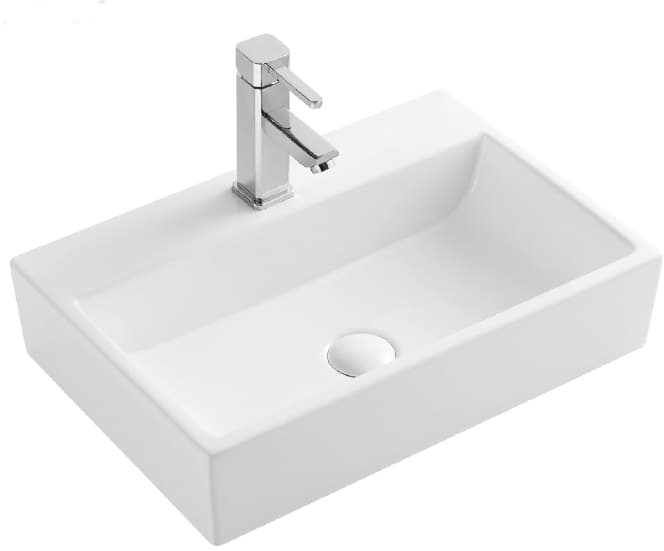 IO EGEO umywalka nablatowa przyścienna 520x360x120 mm z otworem na bat. bez przelewu CE.EGEO.520.2002.I *W - Powystawowy Nowy Sącz