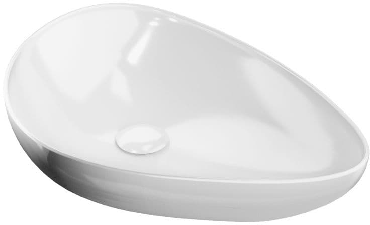 IO umywalka nablatowa TROMSO SLIM 61x40 (w zestawie z odpływem i korkiem porcelanowym) CS.TROMSO6140 *W  **ekspo - Powystawowy Chełm