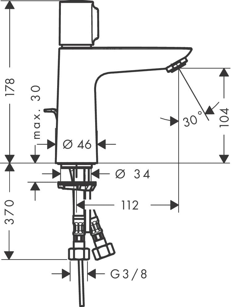 HANSGROHE 71750000 TALIS SELECT E bat. um. st. z korkiem chrom Chrom  **ekspo - Powystawowy Łódź Zgierska