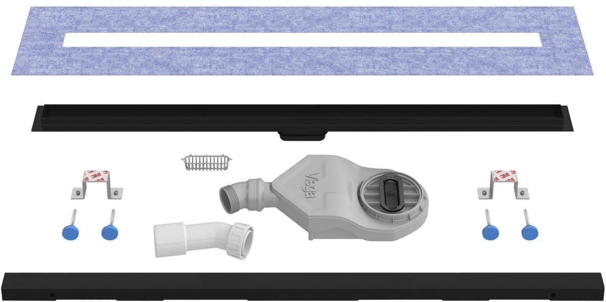 IO odpływ Water-Tech Slim z rusztem pełnym w kolorze Black Mat 60   OL.WTS.60.RP.BM  **ekspo - Powystawowy Inowrocław