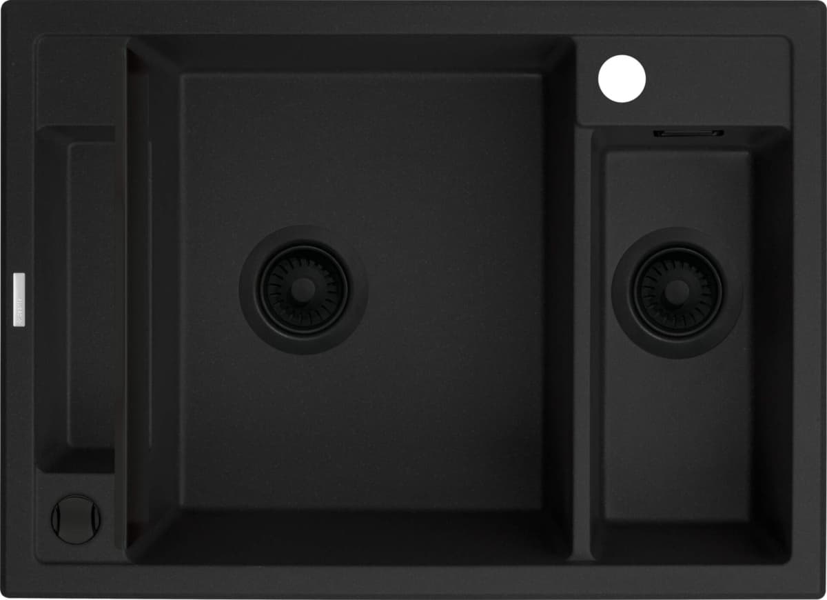 DEANTE ZLEW. MAGNETIC NERO GRANIT 1,5K 690X500X219MM + OSPRZĘT SPACE SAVER NERO  ZRM N503  **ekspo - Powystawowy Skierniewice