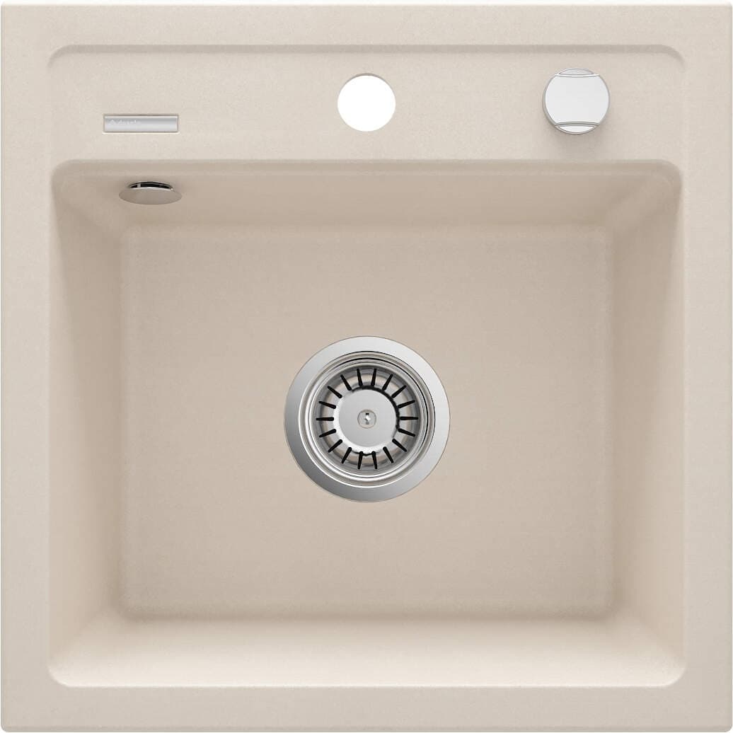 DEANTE ZLEW. ZORBA BEŻ GRANIT 1K B/O 440X440X184 3,5" + OSPRZĘT SPACE-SAVER   ZQZ_5103  **ekspo - Powystawowy Chełm