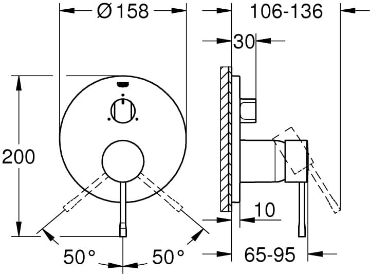 GROHE ESSENCE NEW OHM bat.  trim 3-way 24092001   P - Powystawowy Katowice