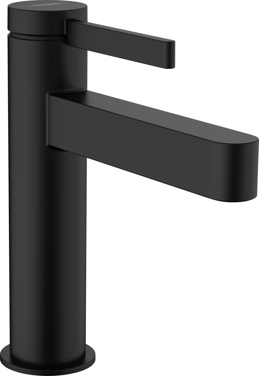 HANSGROHE 76023670 Finoris Jednouchwytowa bateria umywalkowa 110 z kompletem odpływowym Push-Open czarny matowy Czarny Matowy  **ekspo - Powystawowy Białystok