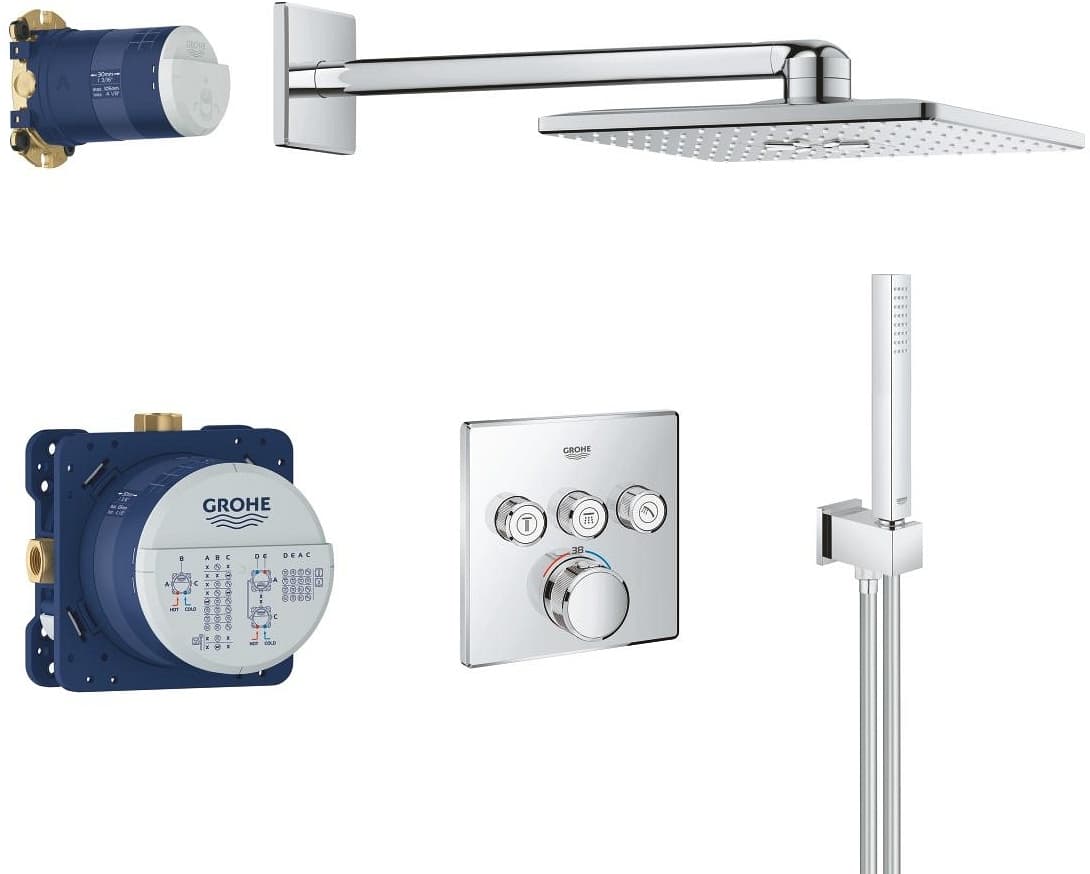 GROHE 34706000 zestaw prysznicowy Rainshower 310 SmartActive Cube Grotherm  **ekspo - Powystawowy Katowice