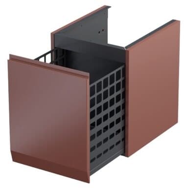 ORISTO BRYLANT - szafka niska boczna 40 cm., jedna szufla kolor: ceglany mat, kosz w komplecie OR36-SN1S-40-19-V3  **ekspo - Powystawowy Łódź Pojezierska