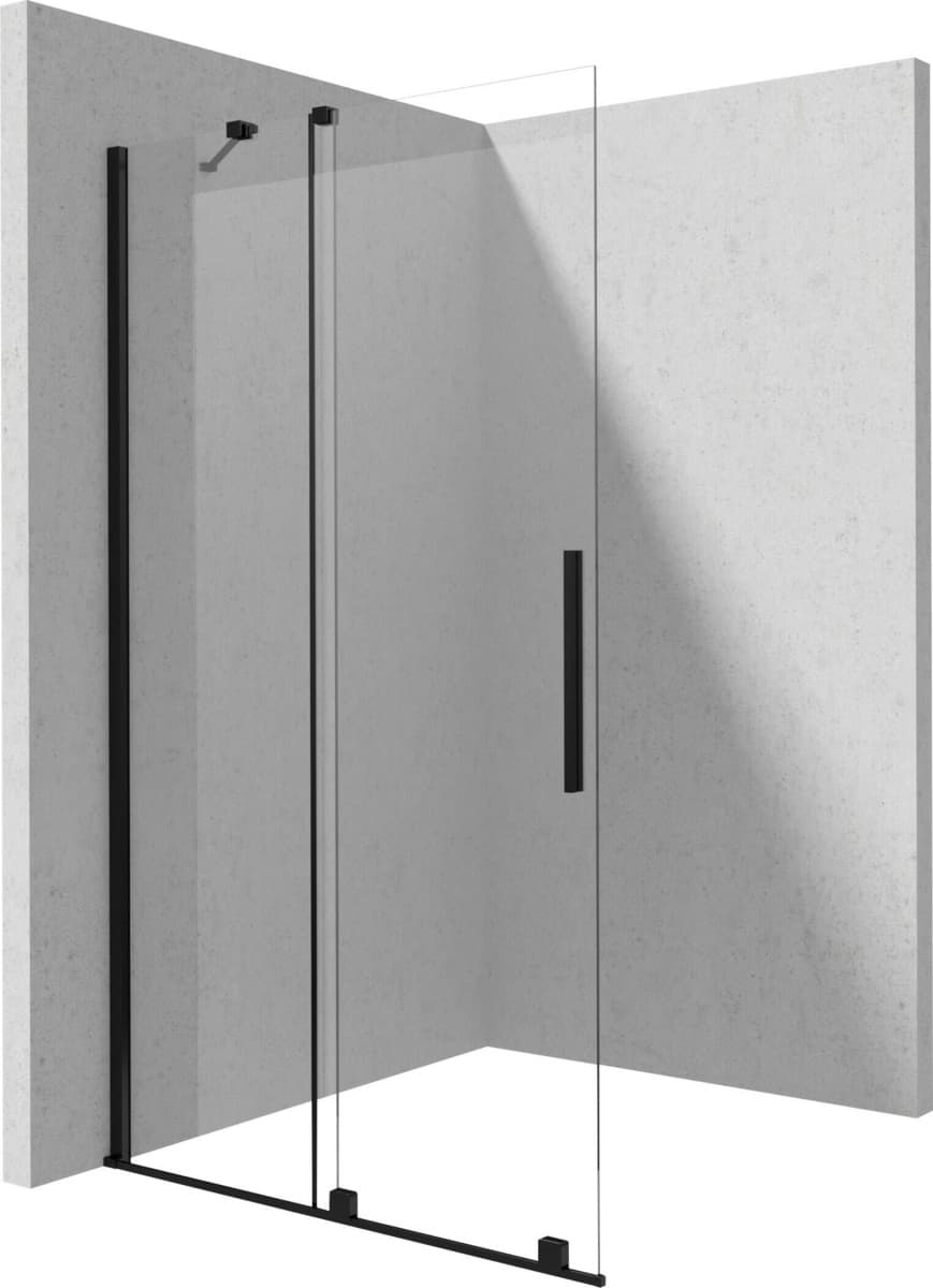 DEANTE PRIZMA Ścianka prysznicowa walk-in - przesuwna  KTJ_N32R nero - Powystawowy Bochnia