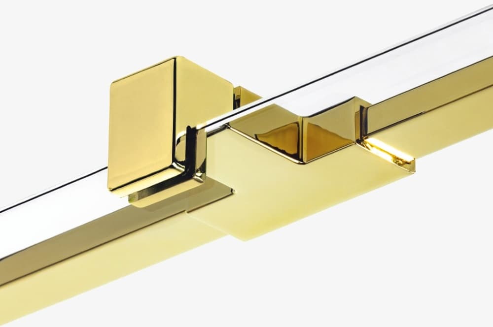 NEW TRENDY Kabina prysznicowa AVEXA GOLD SHINE L kwadratowa drzwi pojedyncze 90x90x200 szkło czyste 6mm Active Shield EXK-1660 - Powystawowy Krosno