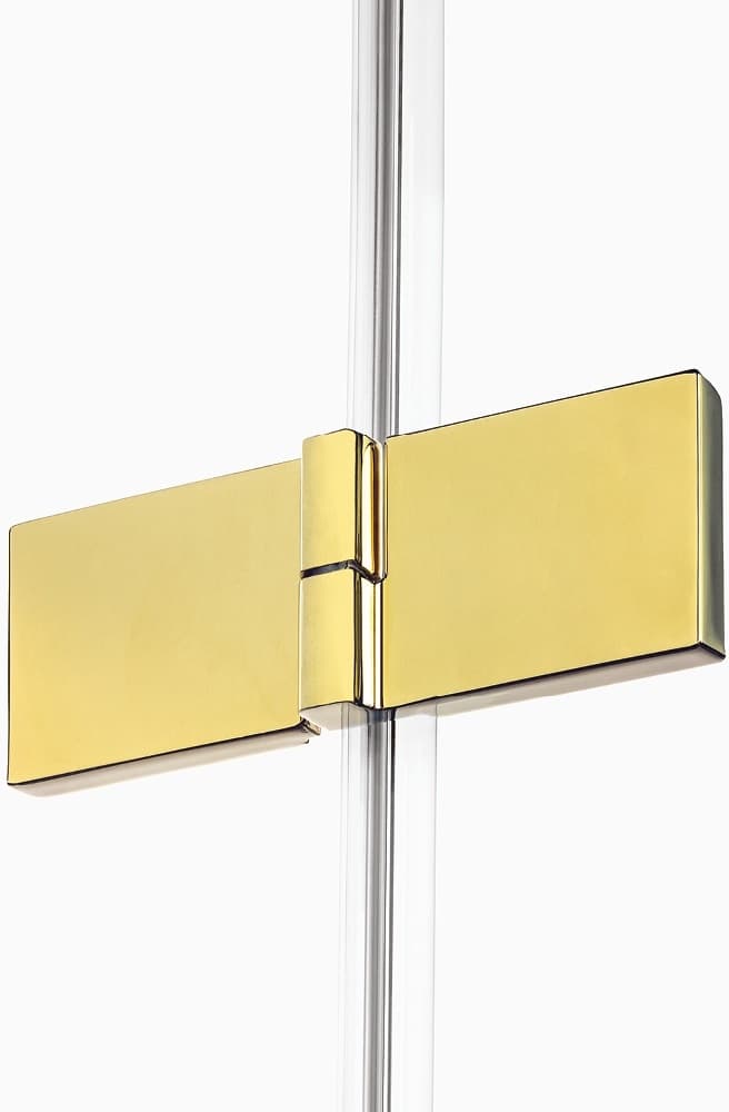 NEW TRENDY Kabina prysznicowa AVEXA GOLD SHINE P kwadratowa drzwi pojedyncze 90x90x200 szkło czyste 6mm Active Shield  EXK-1661 - Powystawowy Kalisz