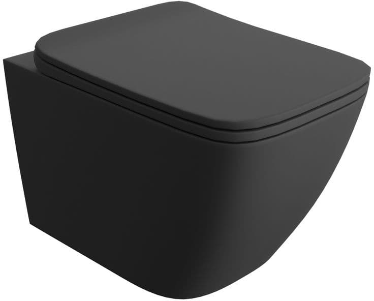 IO ARNOY BLACK miska wc wisząca Rimless 515x355 mm z deską slim wolnoopadającą z funkcją łatwego wypinania CE.ARN.BL.WC515 *16  *W  **ekspo - Powystawowy Cieszyn