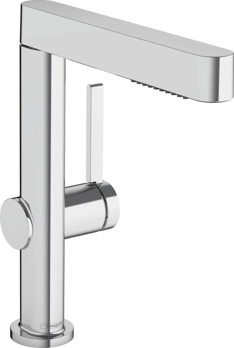 HANSGROHE 76063000 FINORIS bat. umyw. 230 z wyciąganą wylewką 2jet i kompletem odpływowym Push-Open Chrom - Powystawowy Białystok