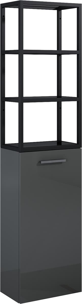 ELITA  RE150401107160   168186  STELAŻ WISZĄCY 40/80 Z PÓŁKAMI (21,6) BLACK MATT   *20 - Powystawowy Łowicz