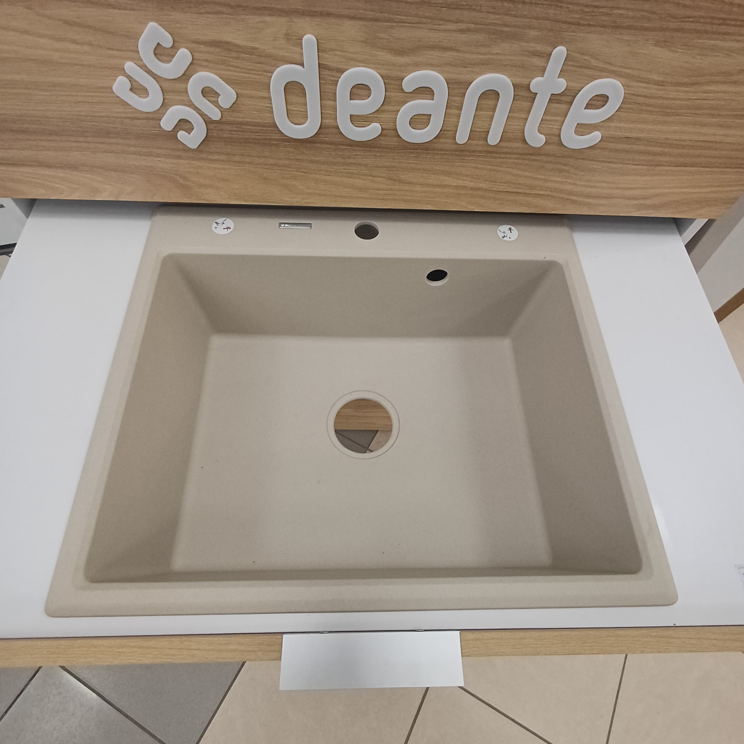 DEANTE ZLEW. ANDANTE BEŻ GRANIT 1K 600x520x210 + OSPRZĘT SPACE SAVER ZQN 5103 - Powystawowy Inowrocław
