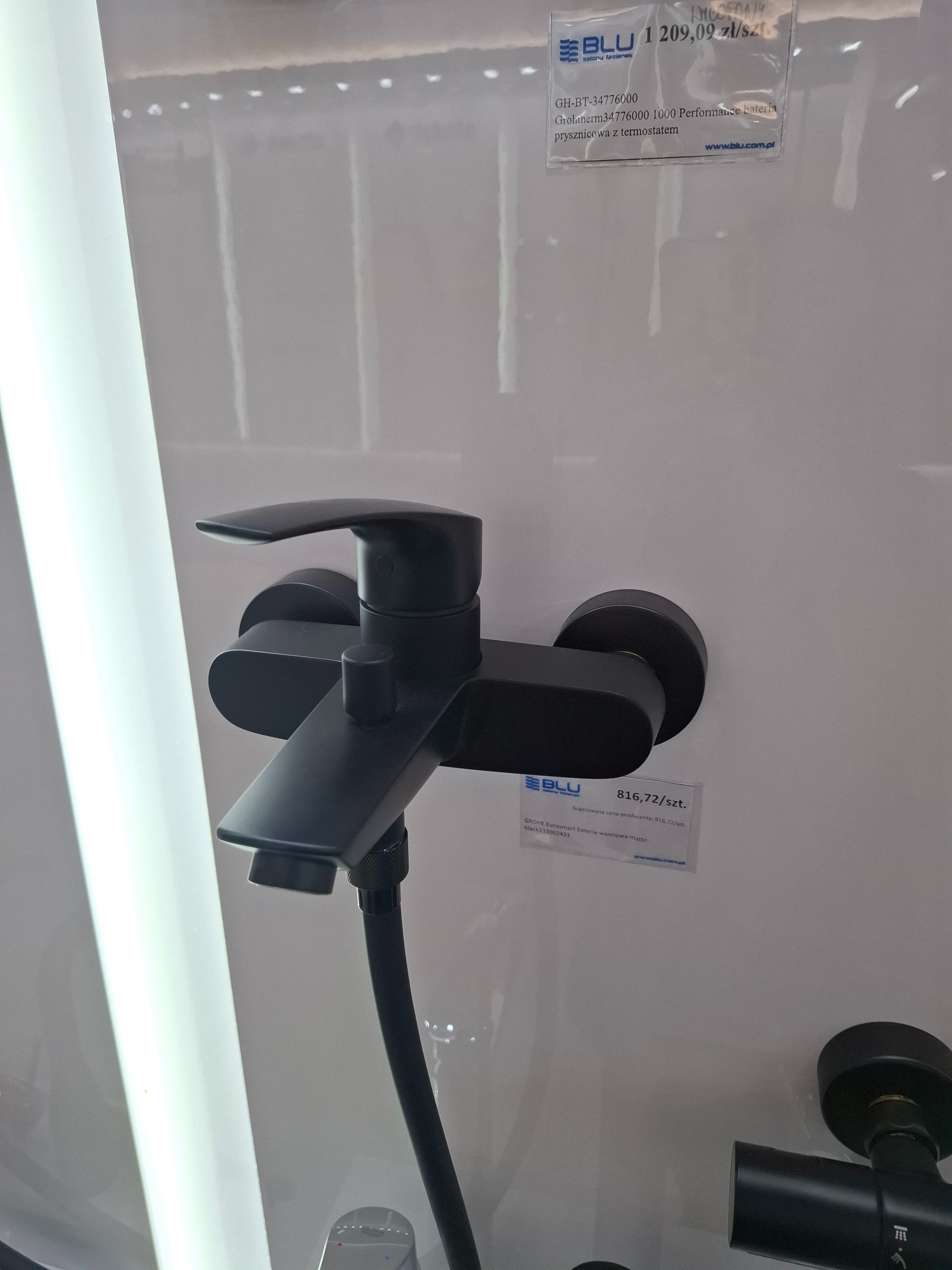 GROHE Eurosmart bateria wannowa matte black 333002433 - Powystawowy Skierniewice
