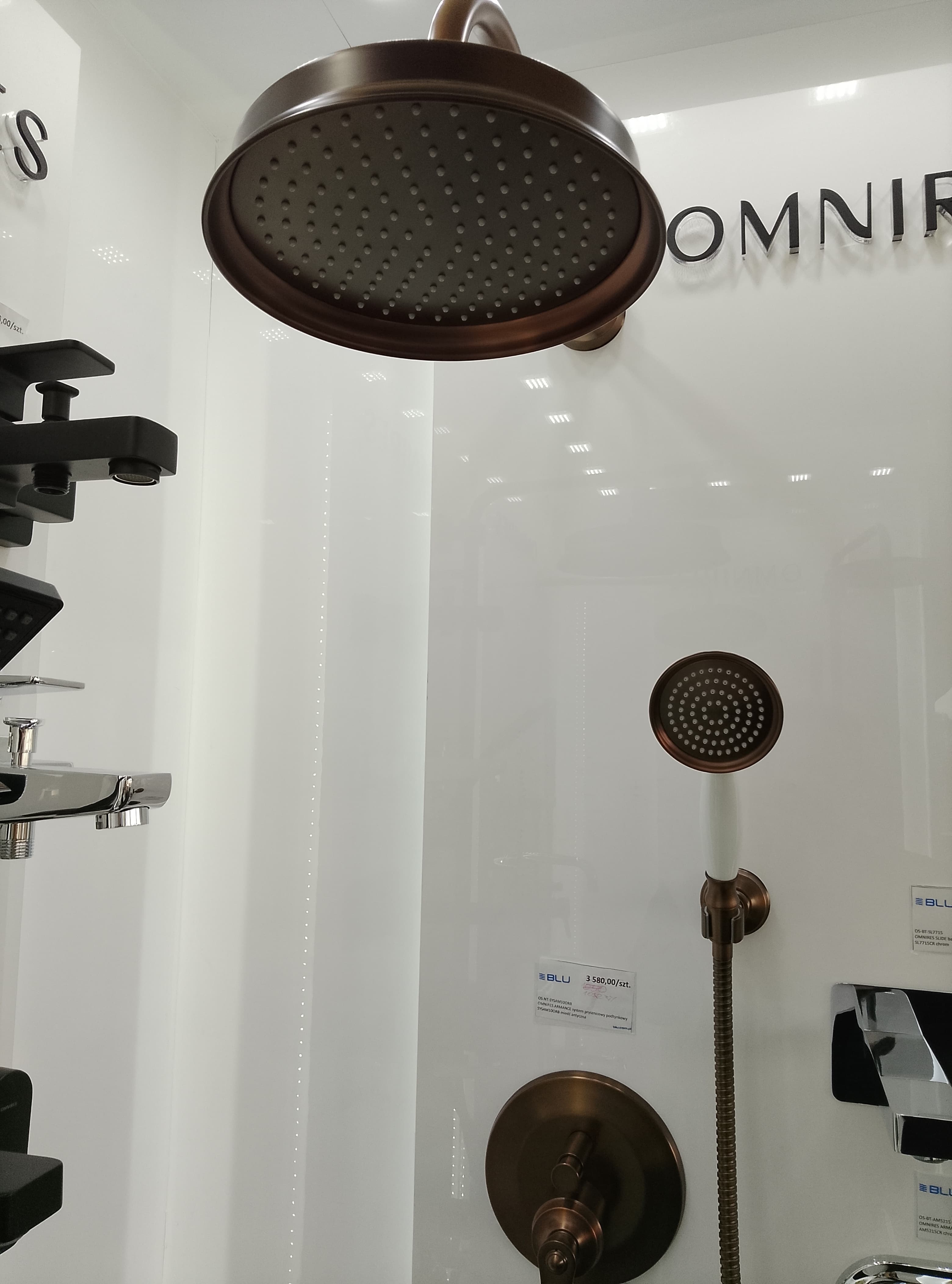 OMNIRES ARMANCE system prysznicowy podtynkowy SYSAM10ORB miedź antyczna - Powystawowy Kalisz