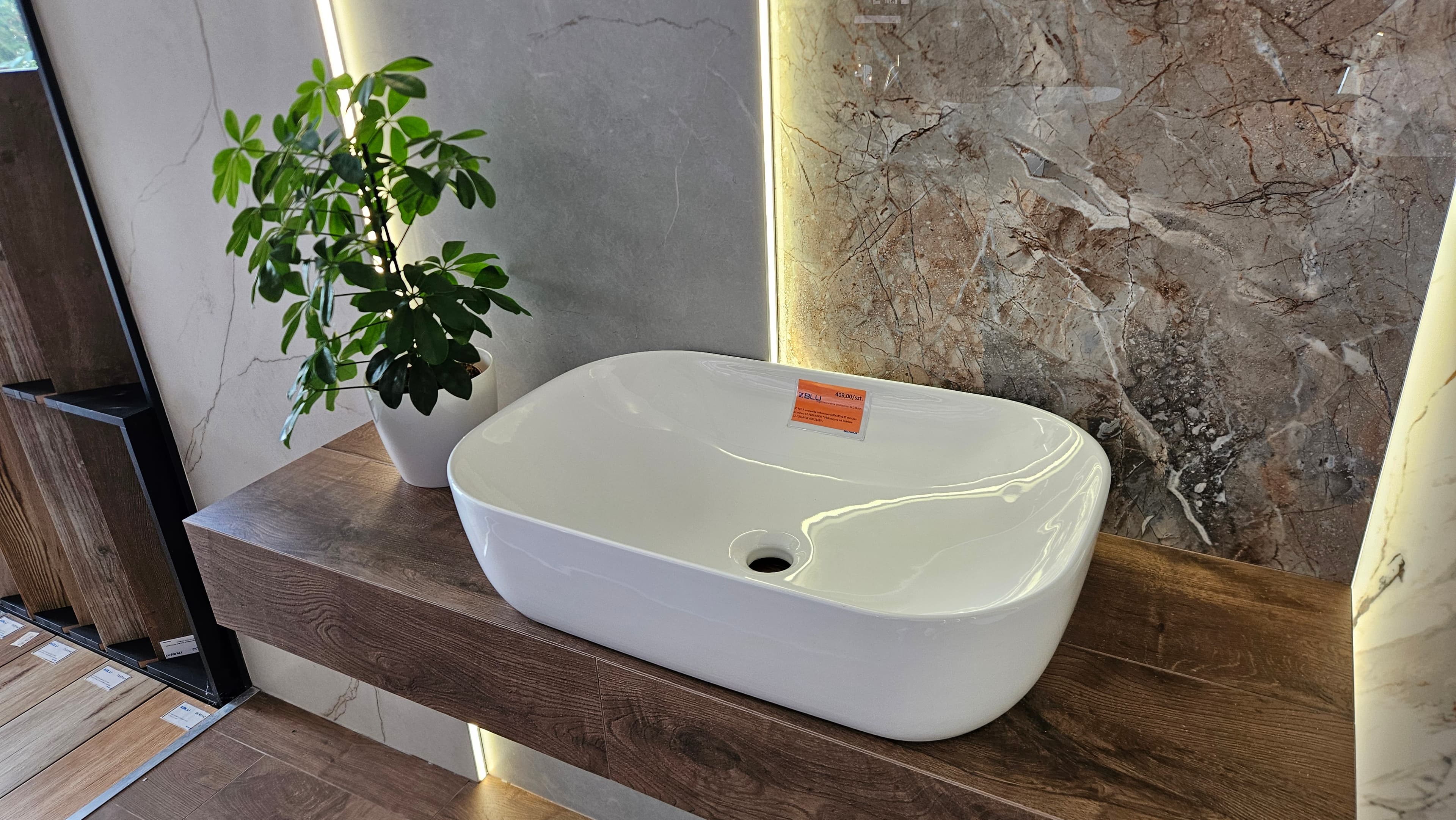 IO FOSA umywalka nablatowa 600x385x145 mm bez przelewu CE.FOSUM600 *24 dostępna na indeksie CE.FOSANEW.600.2143P.I - Powystawowy Bielsko-Biała