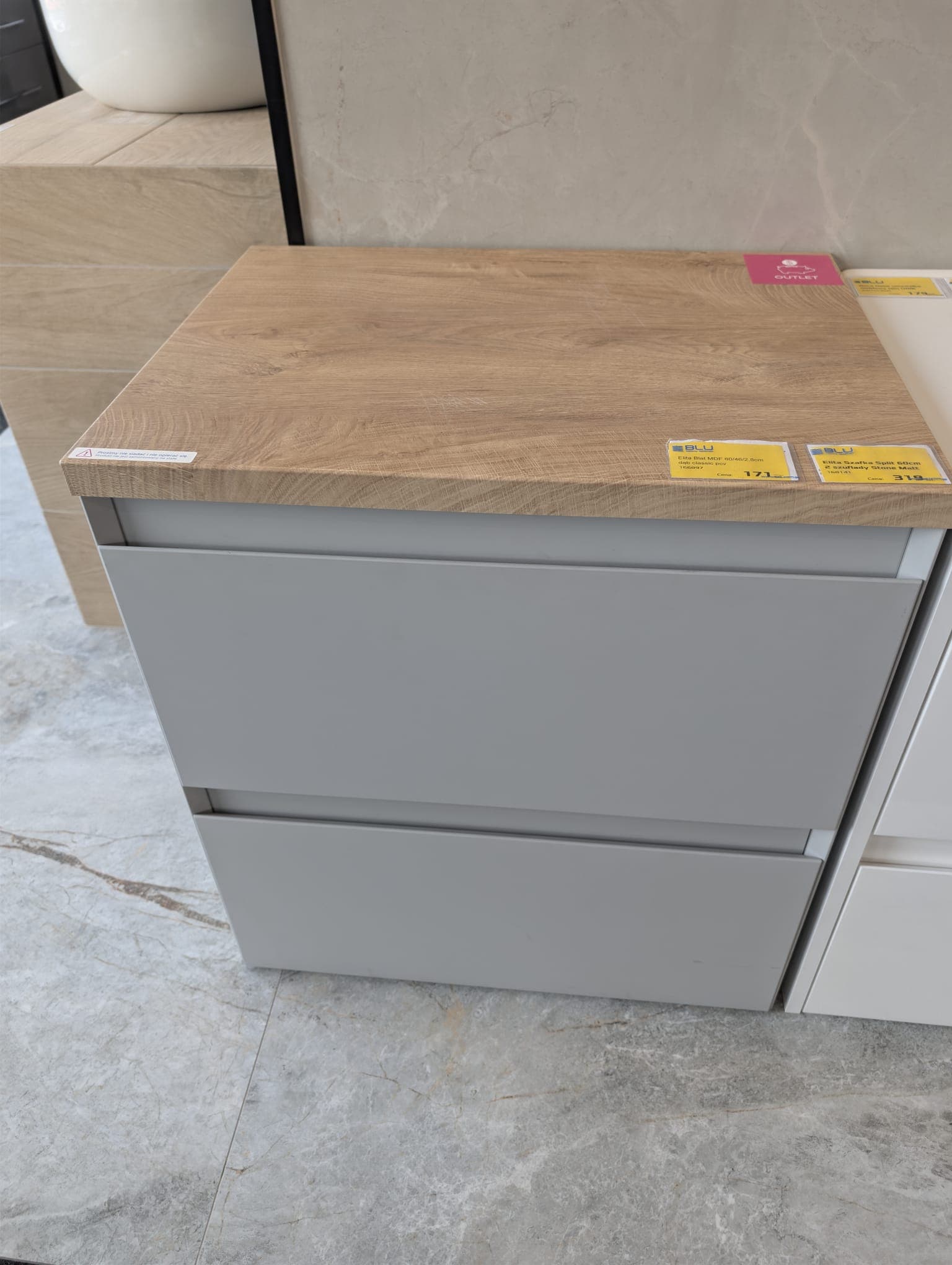 ELITA RE010600057040 168141 SZAFKA SPLIT 60 2S STONE MATT PDW *4 *W **ekspo - Powystawowy Kalisz