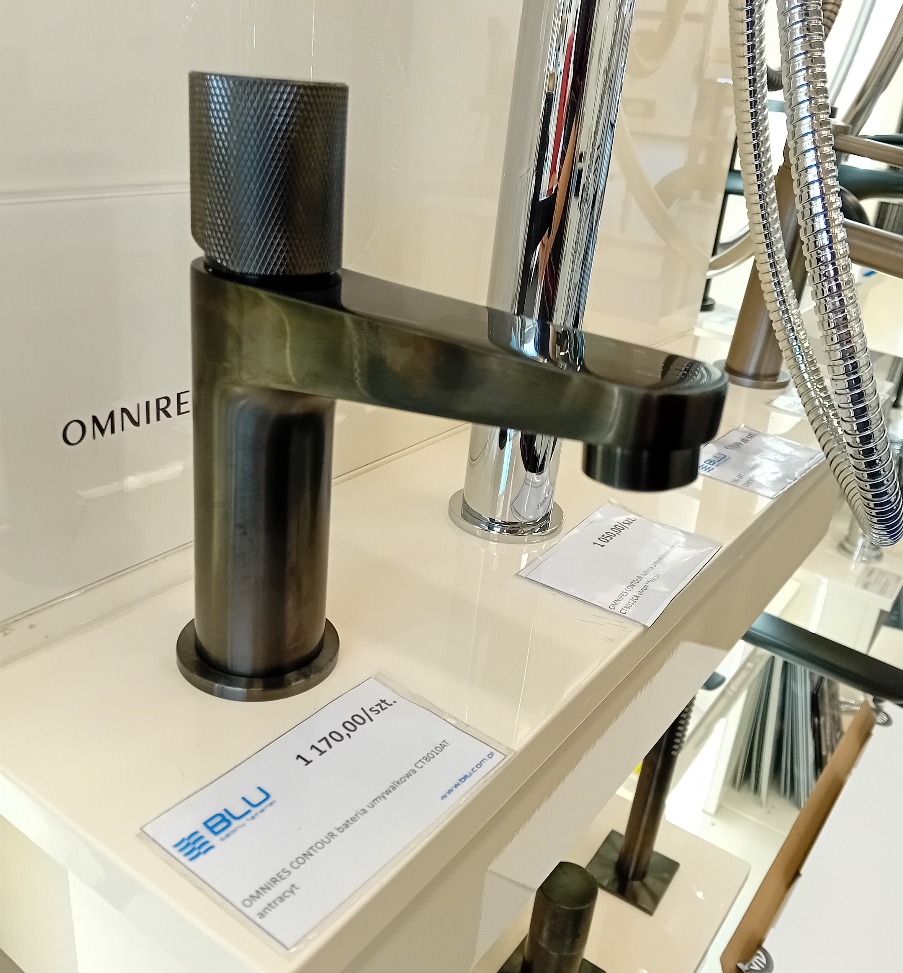 OMNIRES CONTOUR bateria umywalkowa CT8010AT antracyt - Powystawowy Łowicz