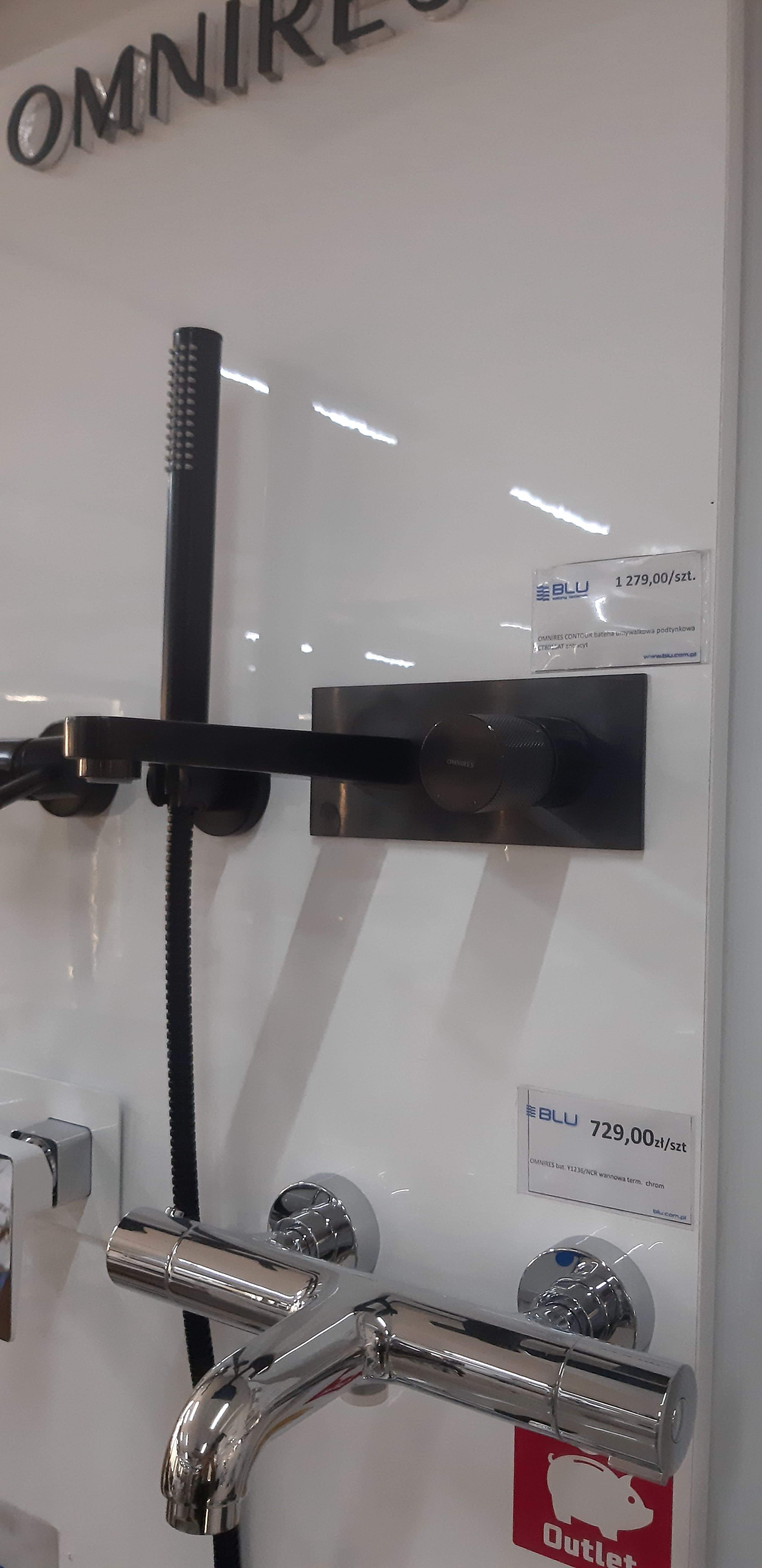 OMNIRES CONTOUR bateria umywalkowa podtynkowa CT8015AT antracyt - Powystawowy Bochnia